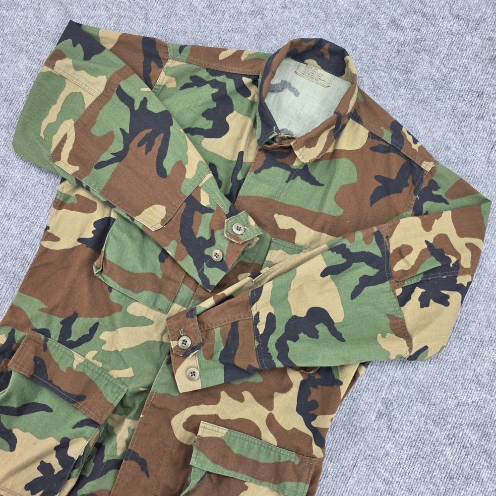 US Military Woodland Camo Field Jacket Medium Long Combat Coat 8415-01-084-1648